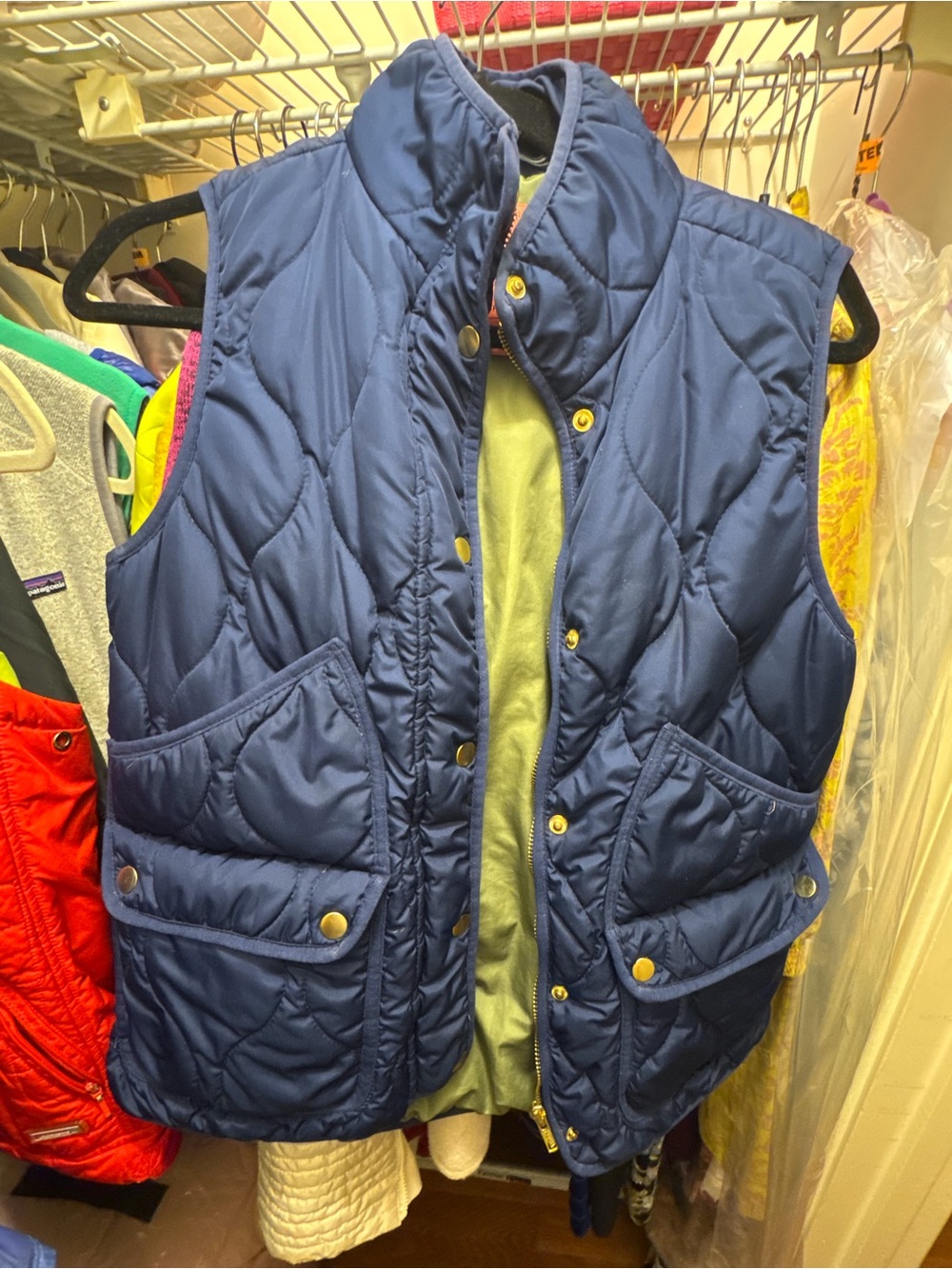 J.Crew Women's Quilted Navy Puffer Vest